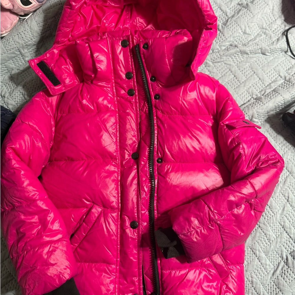 Vibrant Pink Kids Puffer Coat